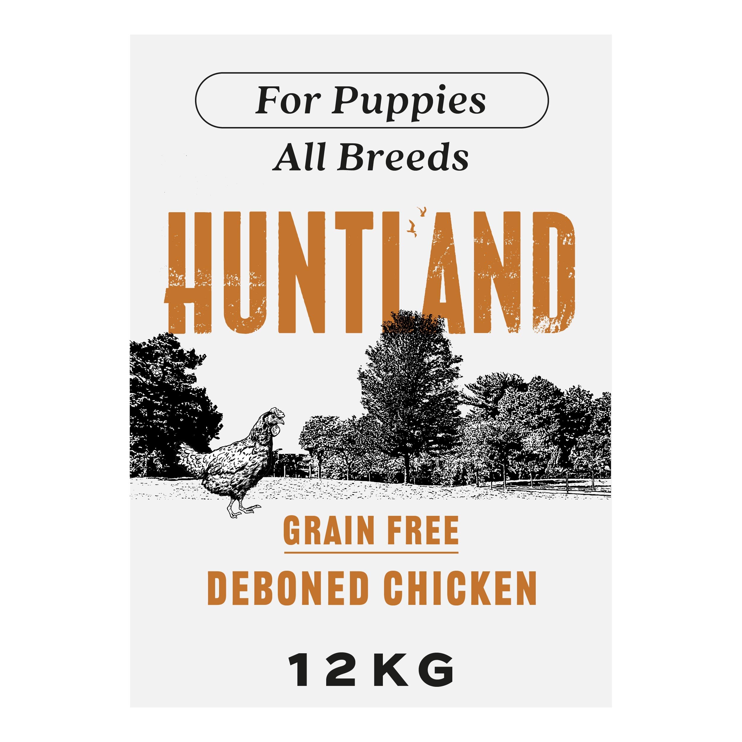 Huntland Deboned Chicken and Turkey Grain Free Puppy Food - 12kg